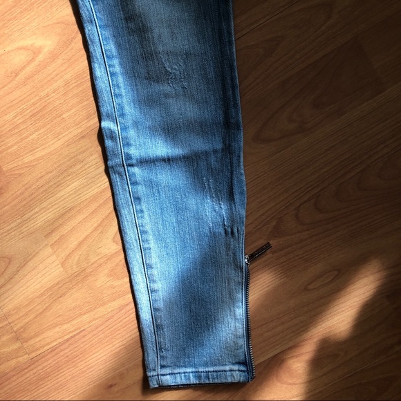 Micheal kors zipper distressed skinny jeans - Picture 8 of 12